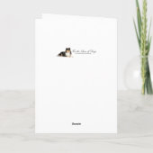 Tricolor Sheltie Pasen Kaart (Achterkant)