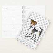 Tricolor Wire Fox Terrier Chien Mignon & Nom (Devant avec enveloppe)