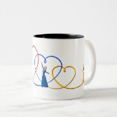 Tricolore Coeur arménien Mug (Devant droit)