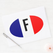 Tricolore Français Ovale Sticker (Envelop)
