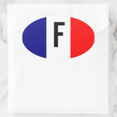 Tricolore Français Ovale Sticker (Tas)