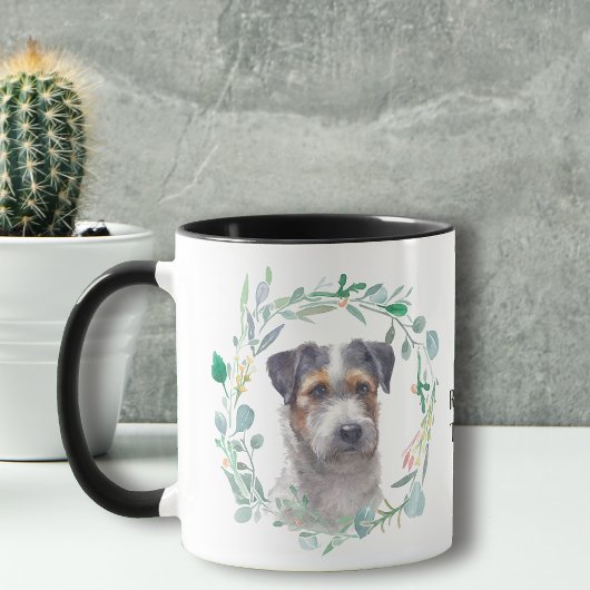 Tricolore Jack Russell Terrier Wreath Coffee Mug
