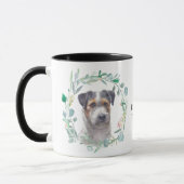 Tricolore Jack Russell Terrier Wreath Coffee Mug (Gauche)