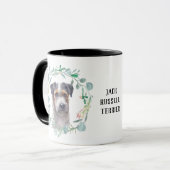 Tricolore Jack Russell Terrier Wreath Coffee Mug (Devant gauche)