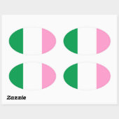 Tricolorvlag voor Newfoundland (Canada) Ovale Sticker (Vel)