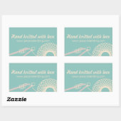 tricot à main stickers crème turquoise (Feuille)