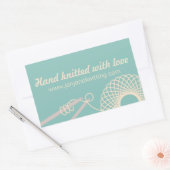 tricot à main stickers crème turquoise (Enveloppe)