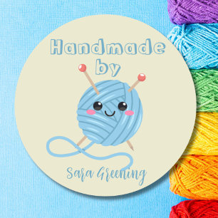 Tricot artisanal, étiquette de soins, Fabriqué par