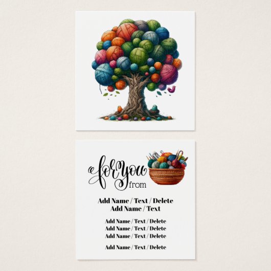 Tricot carré pour entreprise ou boîtier (Devant & derrière)