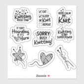 Tricot devis feuille autocollant (Feuille)