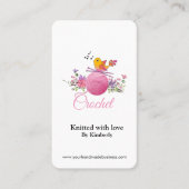 tricot d'oiseau aiguilles crochet carte de visite (Devant)