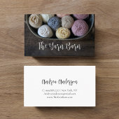 Tricot en fils rustique et Carte de visite Crochet