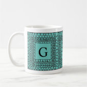 Tricot ENVERS SARCELLE Mug Blanc + Initiale (Gauche)