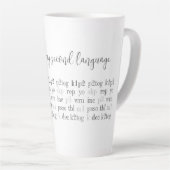 TRICOT EST MA SECONDE LANGUE Tall Latte Mug (Angle droit)