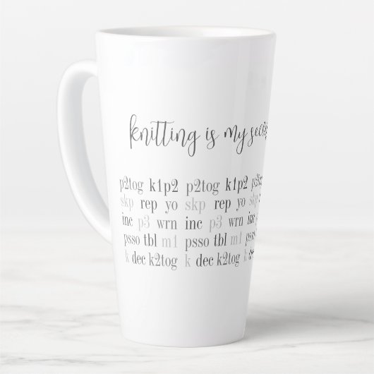 TRICOT EST MA SECONDE LANGUE Tall Latte Mug (Angle gauche)