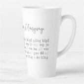 TRICOT EST MA SECONDE LANGUE Tall Latte Mug (Droite)