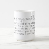 TRICOT EST MA SECONDE LANGUE Tall White Mug (Centre)