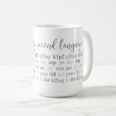 TRICOT EST MA SECONDE LANGUE Tall White Mug (Devant droit)