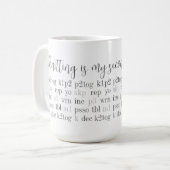 TRICOT EST MA SECONDE LANGUE Tall White Mug (Devant gauche)