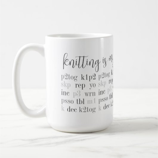 TRICOT EST MA SECONDE LANGUE Tall White Mug (Gauche)