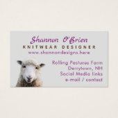 Tricot Lampe en laine Carte de visite mouton (Devant)