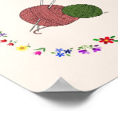 Tricot Lover Happy Knitter Poster Yarn Needle (Coin)