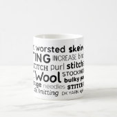 Tricot Mug - Collage de mots de Knitter (Centre)