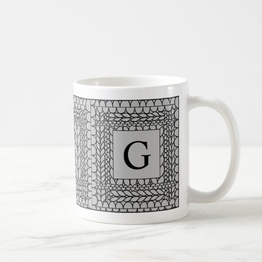 Tricot Point Gray Mug Blanc + Texte (Droite)