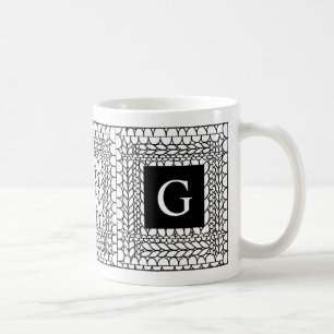 Tricot PURL BLANC Mug Blanc + Initiale II