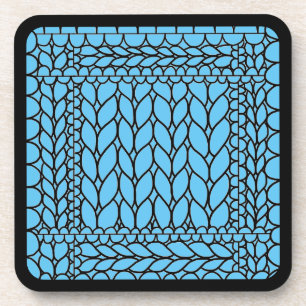 Tricot PURL BLEU Dessous de Verre en Plastique Dur