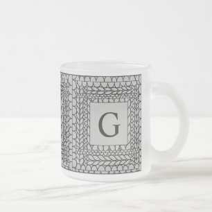 Tricot PURL GRIS Mug en Verre Givré + Texte