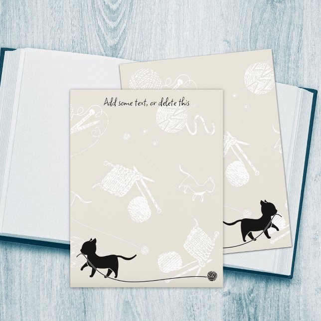 Tricot Thème Chats Fils Blank Papier à rebut (Créateur téléchargé)