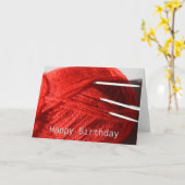 Tricot Wool Bonne carte d'anniversaire (Fleur jaune)