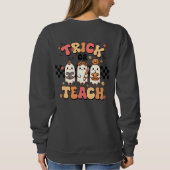 Tricoter Ou Enseignant Sweatshirt Halloween (Dos)