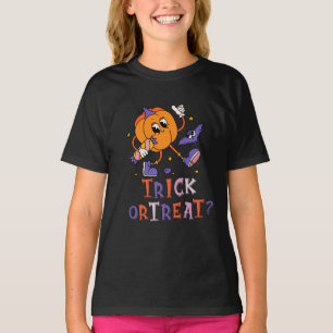 Tricoter Ou Traiter T-shirt d'Halloween