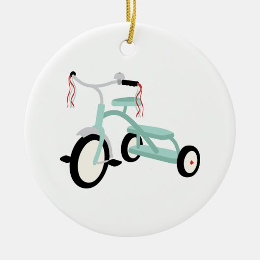 Tricycle Keramisch Ornament (Voorkant)