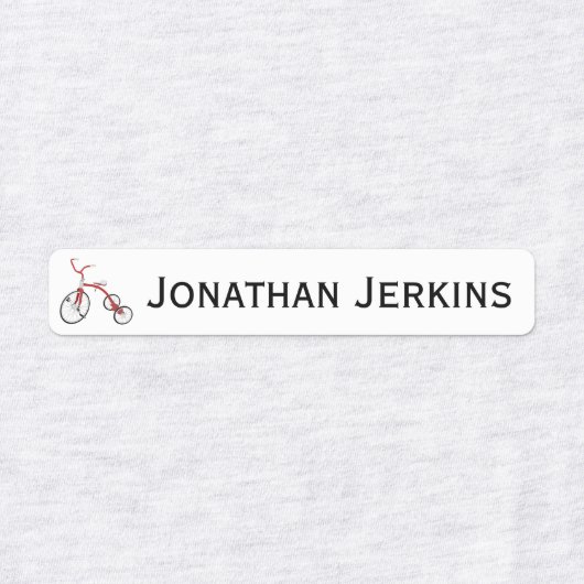 Tricycle ou fer sur logo Étiquettes (Design 1)