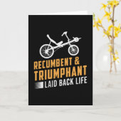 Tricycle Recumbent & Triumphant Laid Back Life Kaart (Gele Bloem)
