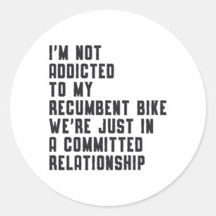 Tricycle Triker ligfiets Trike  Retro Ronde Sticker