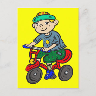 Tricycle voor bootsen briefkaart