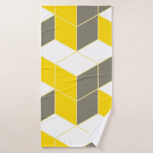 Trident cubique isométrique gris et jaune sans joi