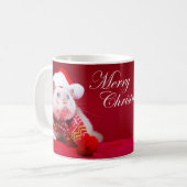 Trident la tasse de café de Noël de chat (Devant gauche)