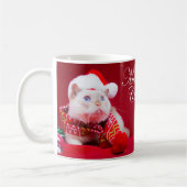 Trident la tasse de café de Noël de chat (Gauche)