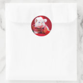 Trident le chaton Mini Sticker rond (Sac)