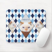 Trident le tapis de souris de Jacquard de chat (Avec souris)