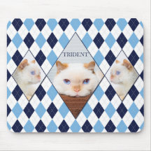 Trident le tapis de souris de Jacquard de chat