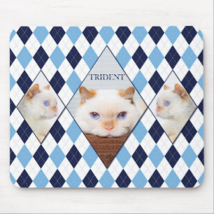 Trident le tapis de souris de Jacquard de chat
