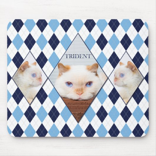 Trident le tapis de souris de Jacquard de chat (Devant)