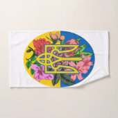 Trident ukrainien et drapeau de l'Ukraine avec des (Serviette à main)