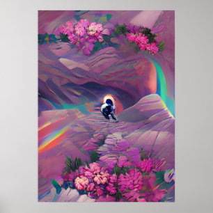 Trier Balls Art - Astronaut Obstacles Poster